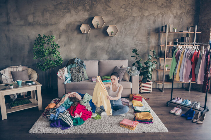 packing cloths background