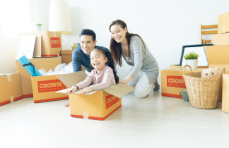 family packing together